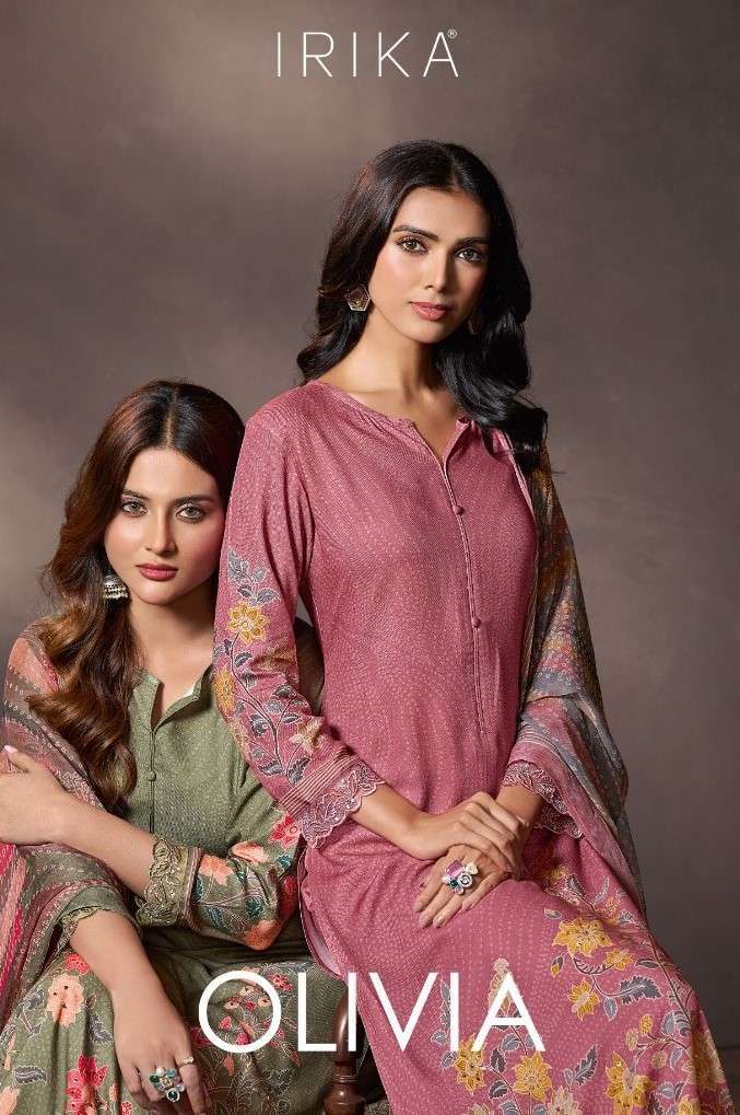 ESTA OLIVIA 1001-1006 VISCOSE PASHMINA DESIGNER WINTER LADIES SUIT WHOLESALER 