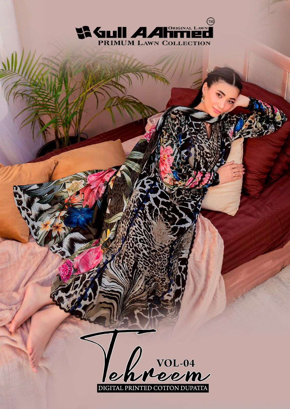 GULL AAHMED TAHREEM VOL 4 LAWN COTTON PAKISTANI PRINTED LADIES SUIT SUPPLIER 