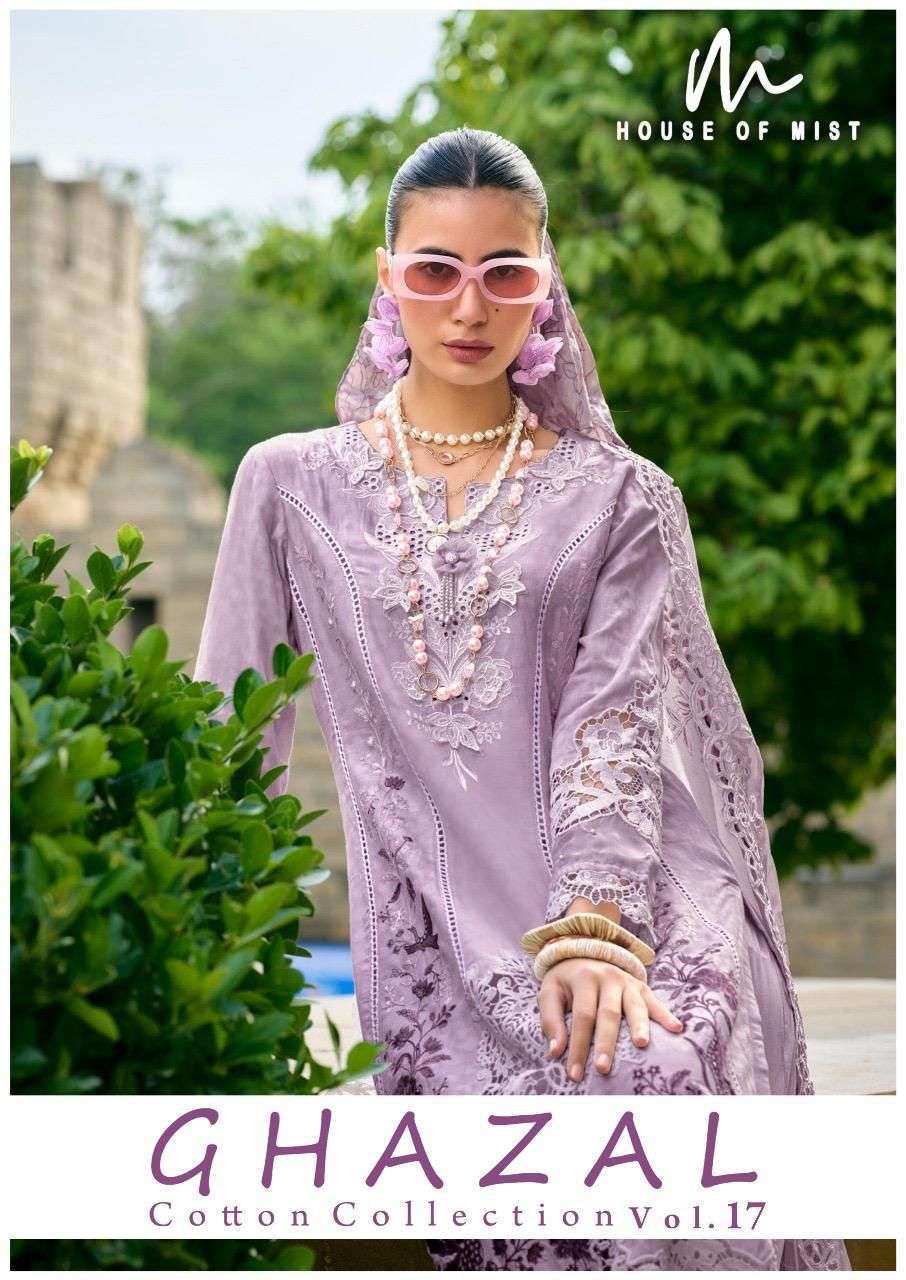 HOUSE OF MIST GHAZAL VOL 17 PURE COTTON PRINTED PAKISTANI SUIT SUPPLIER
