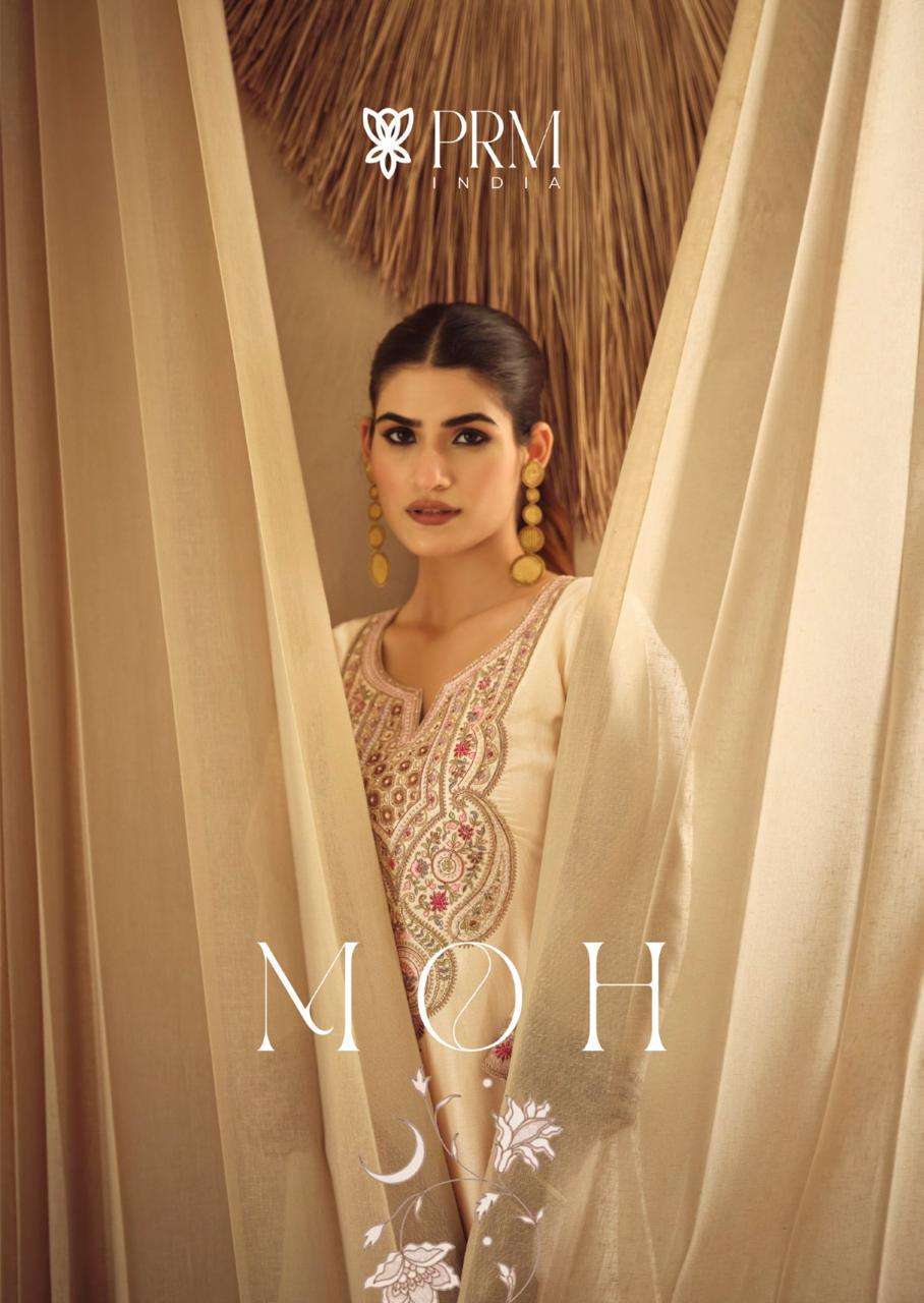 PRM INDIA MOH DESIGNER EMBRODERY WORK THREE PCS COMBO SET WHOLESALER 