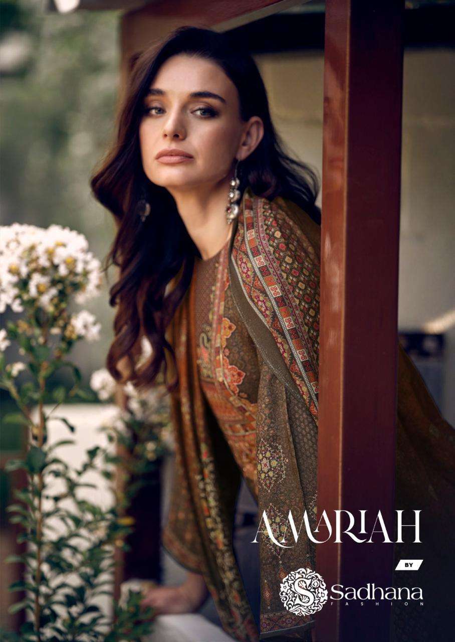 SADHANA AMARIAH VISCOSE PASHMINA DIGITAL PRINTED FANCY EMBRODERY WORK SALWAR SUIT SUPPLIER