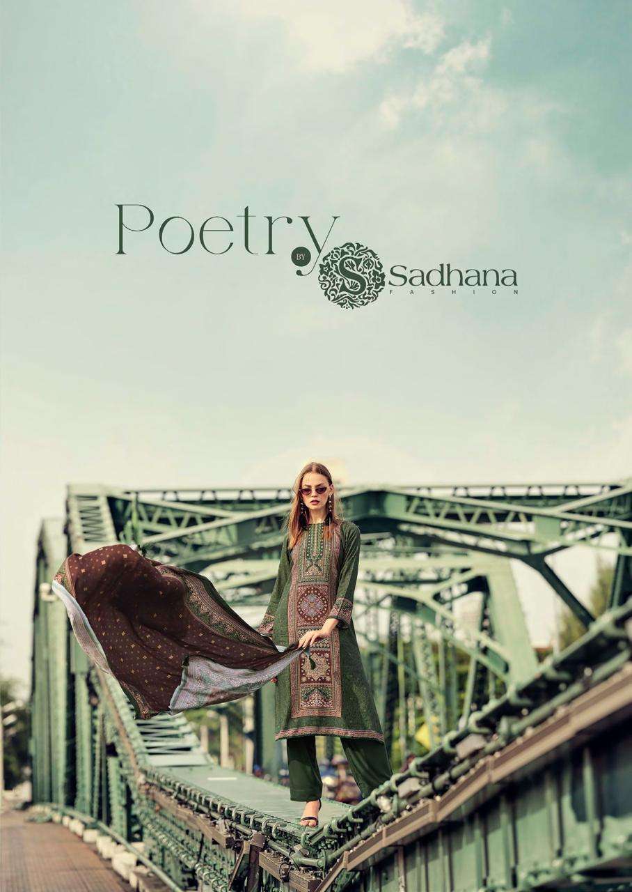 SADHNA FASHION POETRY VISCOSE PASHMINA DIGITAL PRINTED WINTER SALWAR SUIT DEALER 