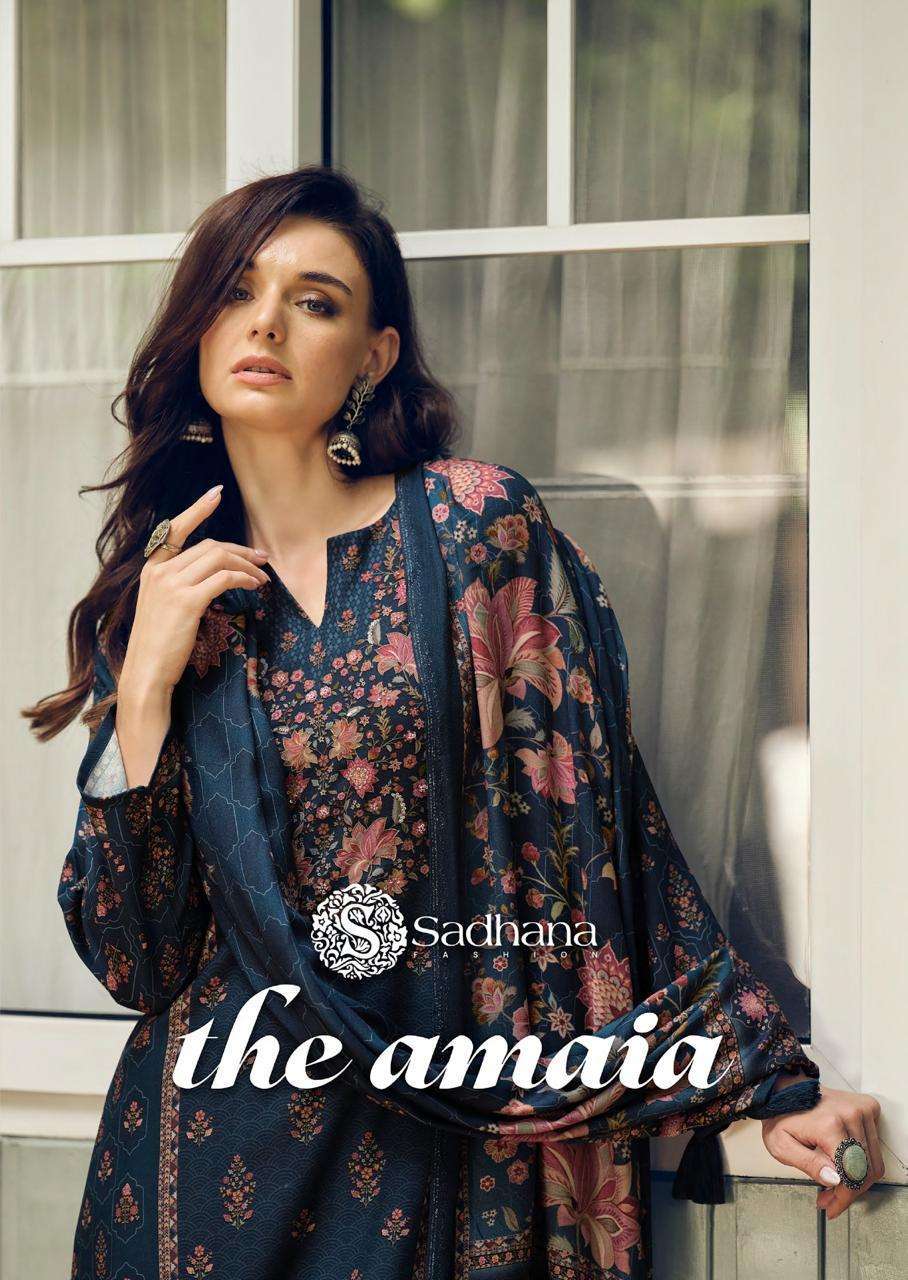 SADHNA FASHION THE AMAIA VISCOSE PASHMINA DIGITAL PRINTED WINTER SALWAR SUIT DEALER 