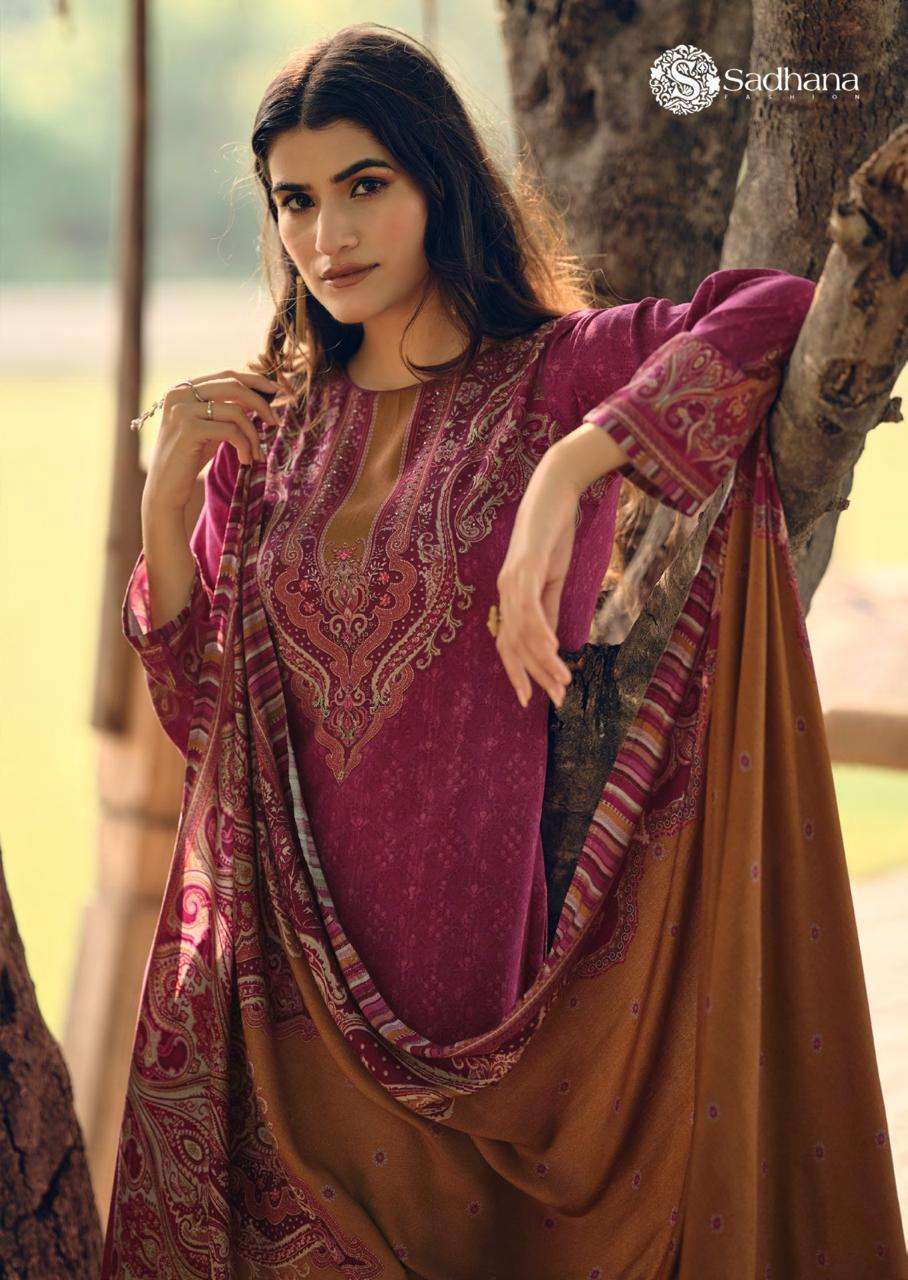SADHNA FASHION VAMIKA VISCOSE PASHMINA DIGITAL PRINTED WINTER SALWAR SUIT DEALER 