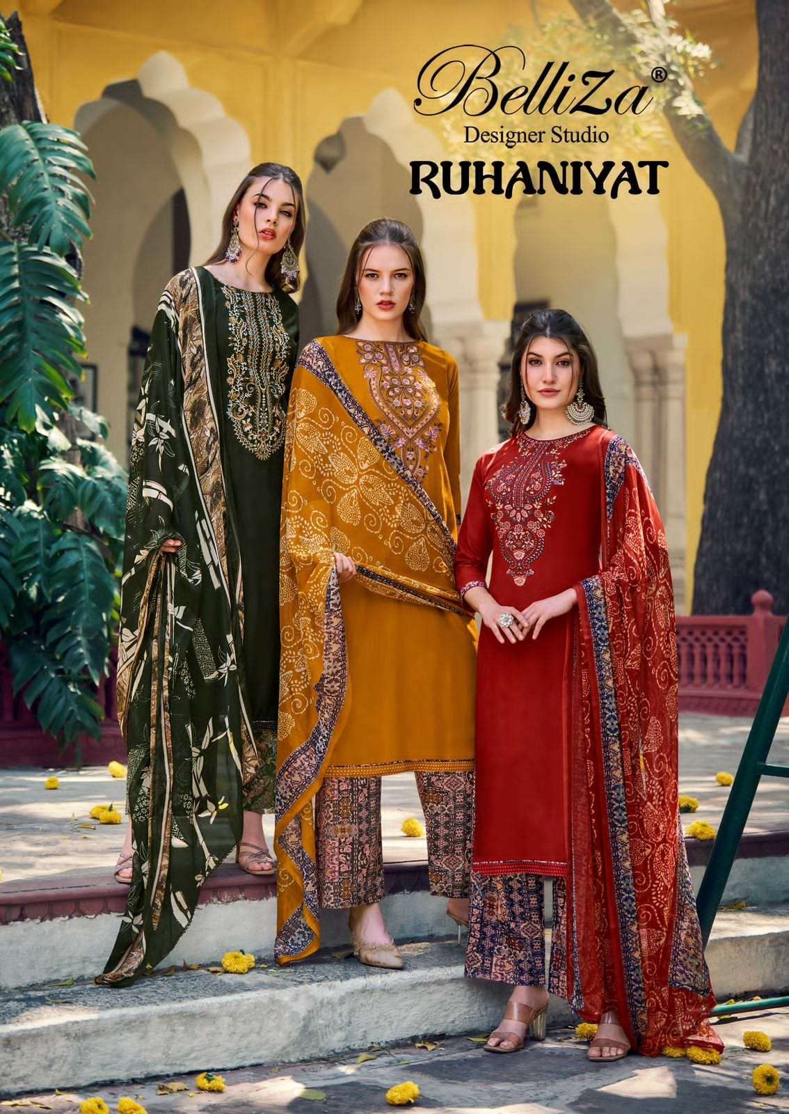 BELLIZA DESIGNER RUHANIYAT PURE VISCOSE RAYON FANCY SALWAR KAMEEZ SUPPLIER  