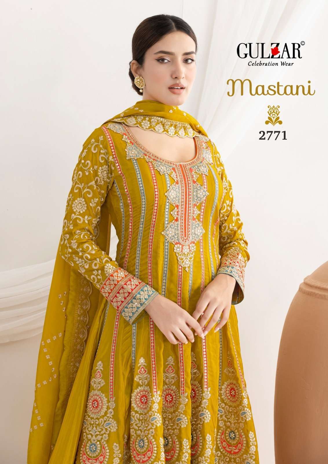 GULZAR MASTANI FANCY DABKA EMBRODERY WORK PARTYWEAR  READYMADE SUIT SUPPLIER  