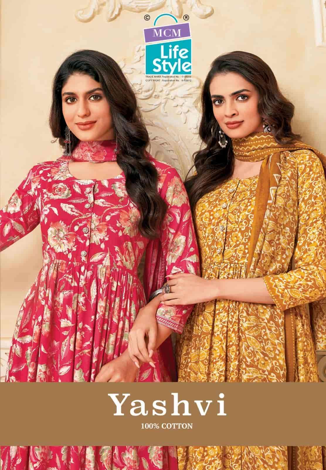 MCM LIFESTYLE YASHVI COTTON THREE PCS READYMADE SET EXPORTER IN INDIA 