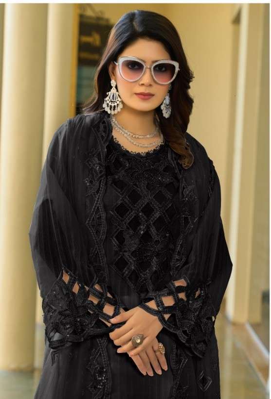 MUSHQ MR 1025 COLOURS ROMAN SILK PARTY WEAR READYMADE PAKISTANI SUIT WHOLESALER
