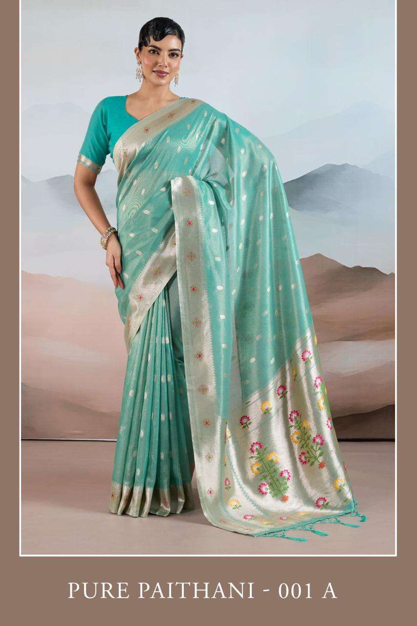 RAJTEX PAITHANI TISSUE HANDLOOM DESIGNER SAREE CATALOG SUPPLIER IN INDIA
