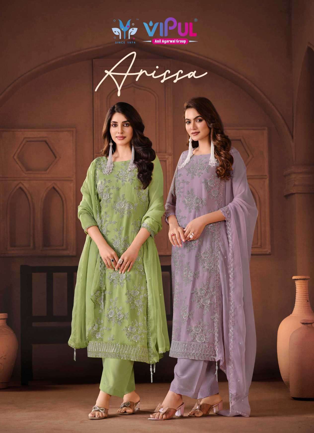 VIPUL FASHION ARISSA  CHIFFON EMBRODERY WORK PARTY WEAR SUIT WHOLESALER 