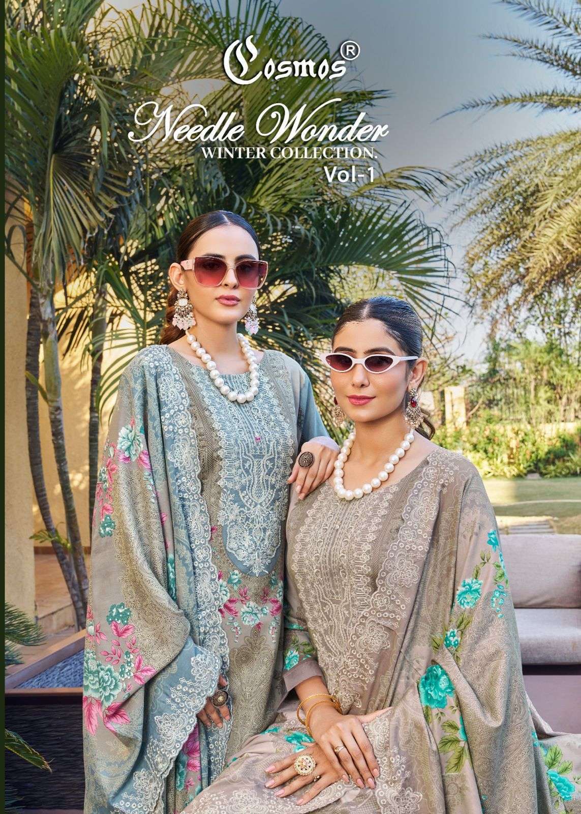 COSMOS NEEDLE WONDER WINTER COLLECTION VOL-1 DESIGNER PAKISTANI WINTER LADIES SUIT DEALER 