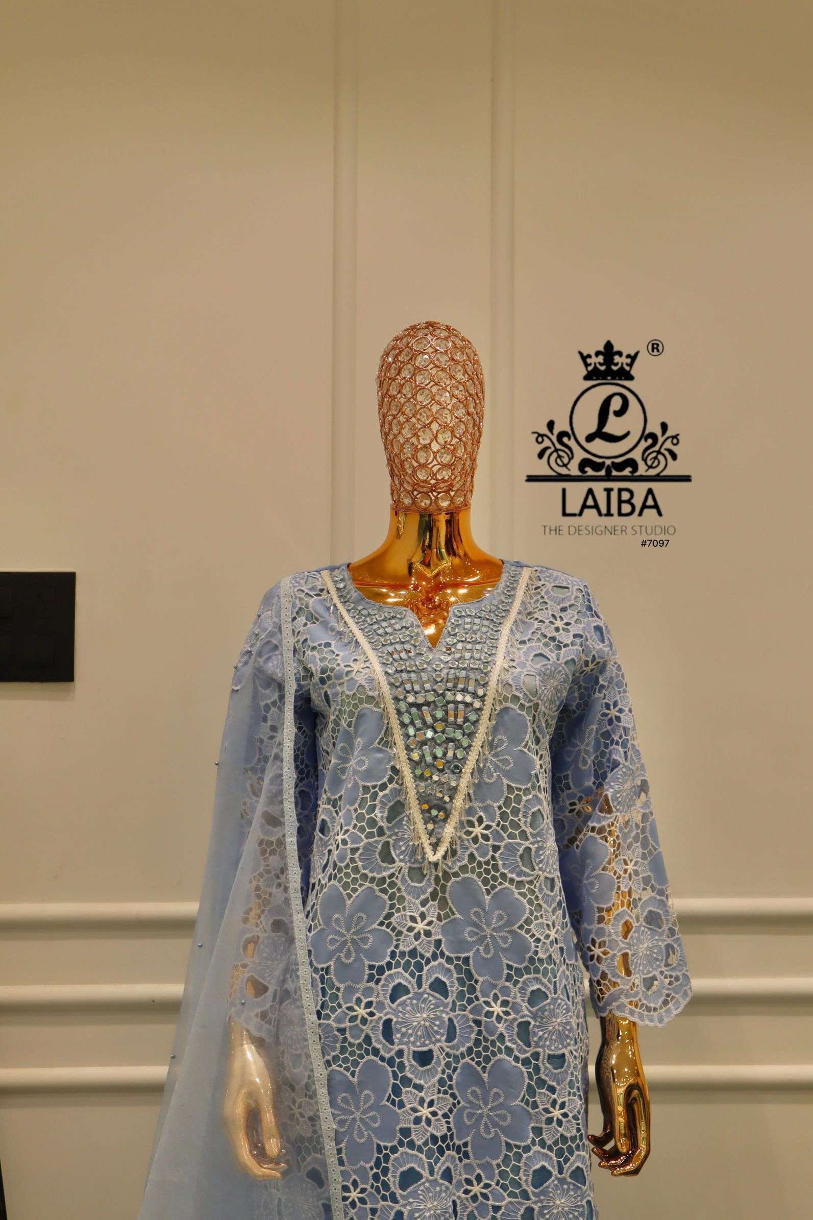 LAIBA DESIGNER 7097 FANCY  DESIGNER PAKISTANI KURTI DEALER IN SURAT