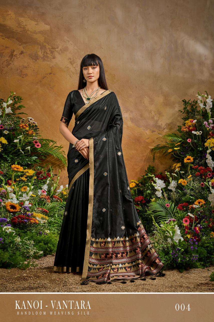 RAJTEX KANOI VANTARA TUSSER SILK DESIGNER SAREE CATALOG EXPORTER 