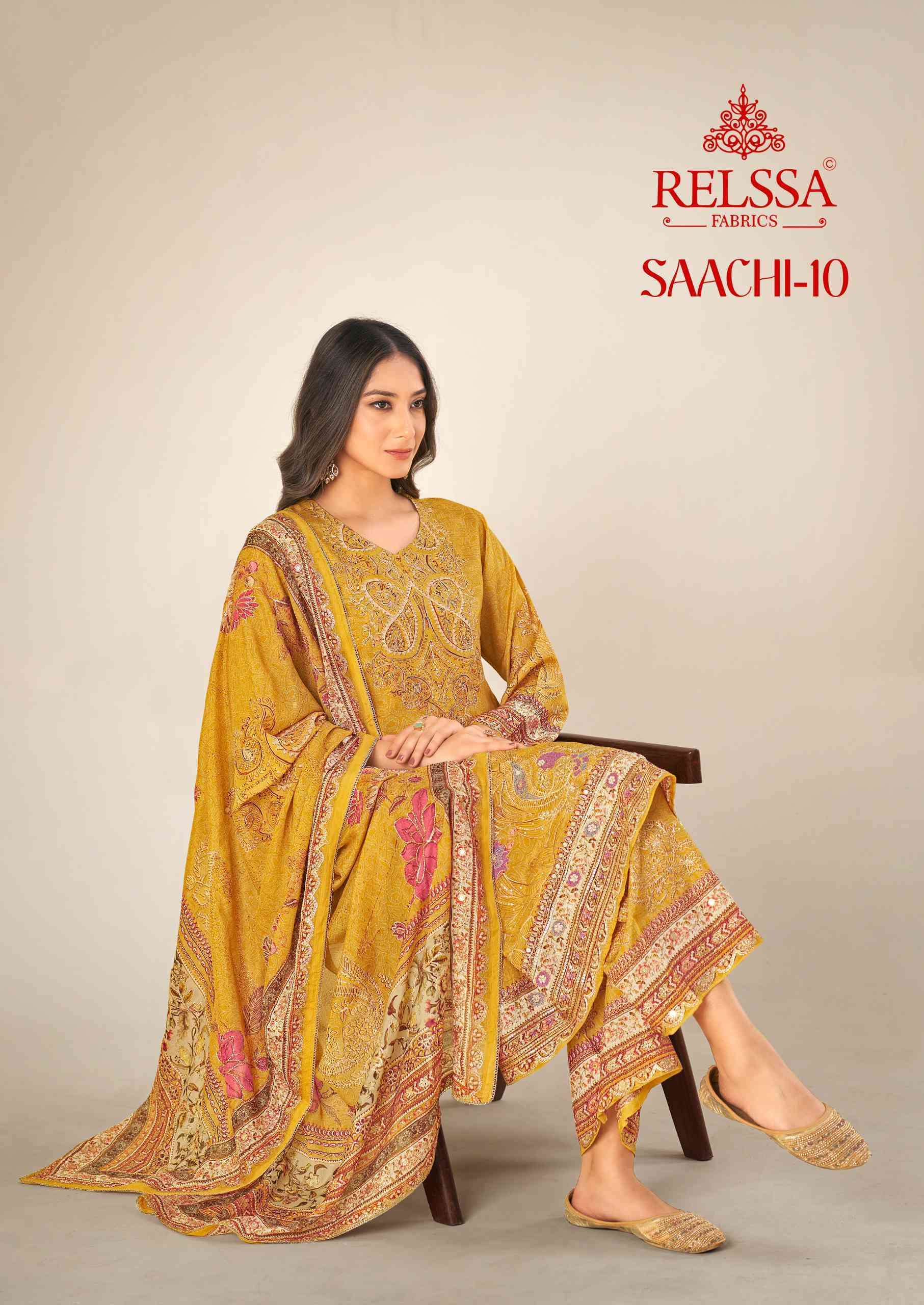 RELSSA SAACHI VOL-10  FANCY PRINTED HANDWORK SALWAR KAMEEZ WHOLESALE RATE