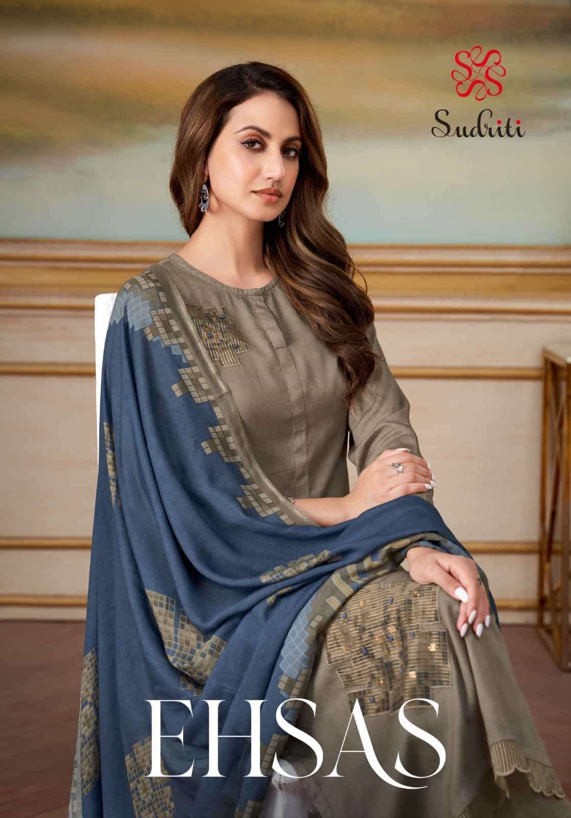 SUDRITI EHSAS COSMOS SATIN DYED JARI SILK SALWAR KAMEEZ CATALOG BEST RATE