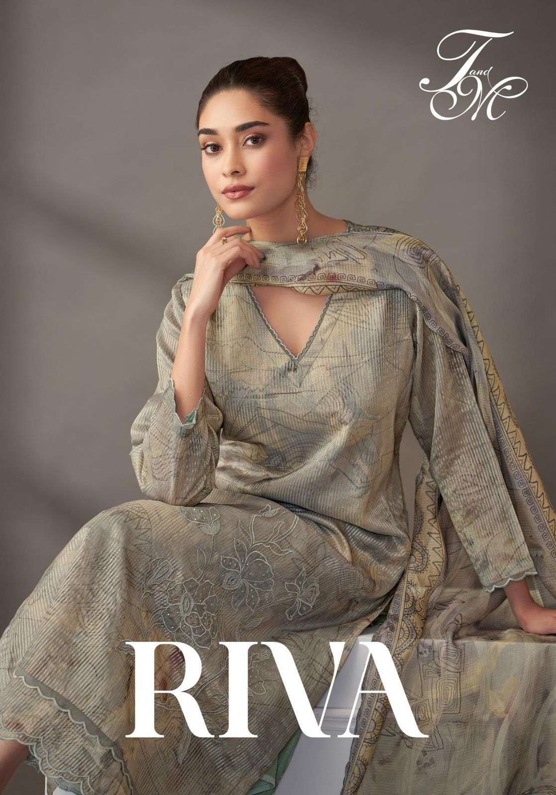 T AND M DESIGNER RIVA PURE SILK DIGITAL PRINTED STYLISH SALWAR KAMEEZ CATALOG SUPPLIER  