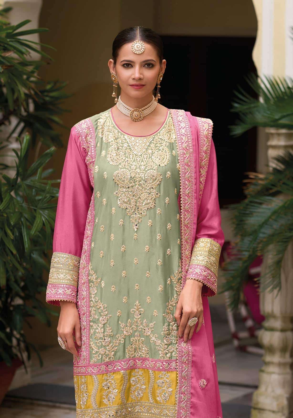 YOUR CHOICE PRESENT GALAXY VOL 5 CHINON PARTY WEAR READYMADE SUIT SUPPLIER