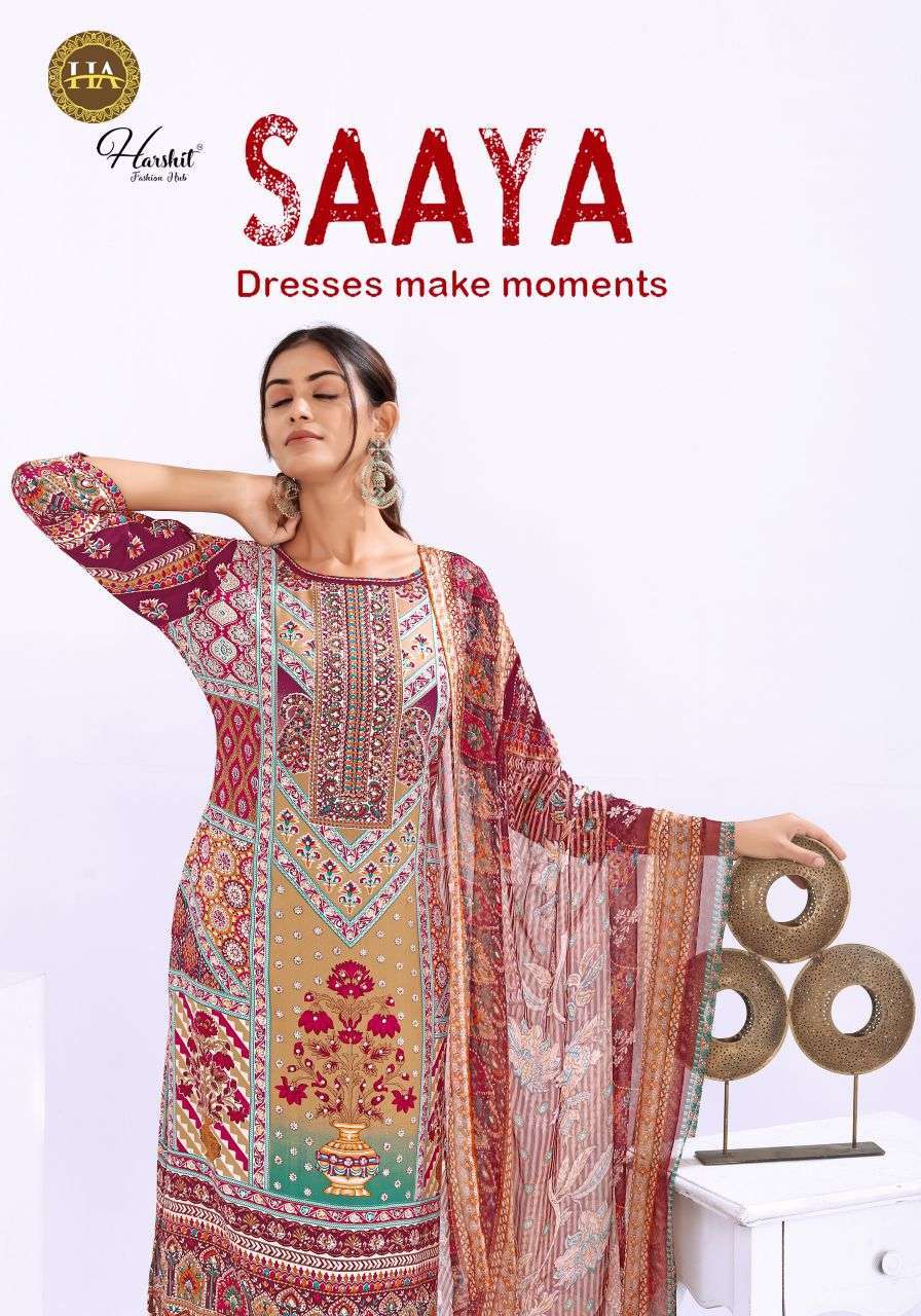 HARSHIT FASHION SAAYA  RAYON PRINTED SALWAR KAMEEZ DEALER IN INDIA