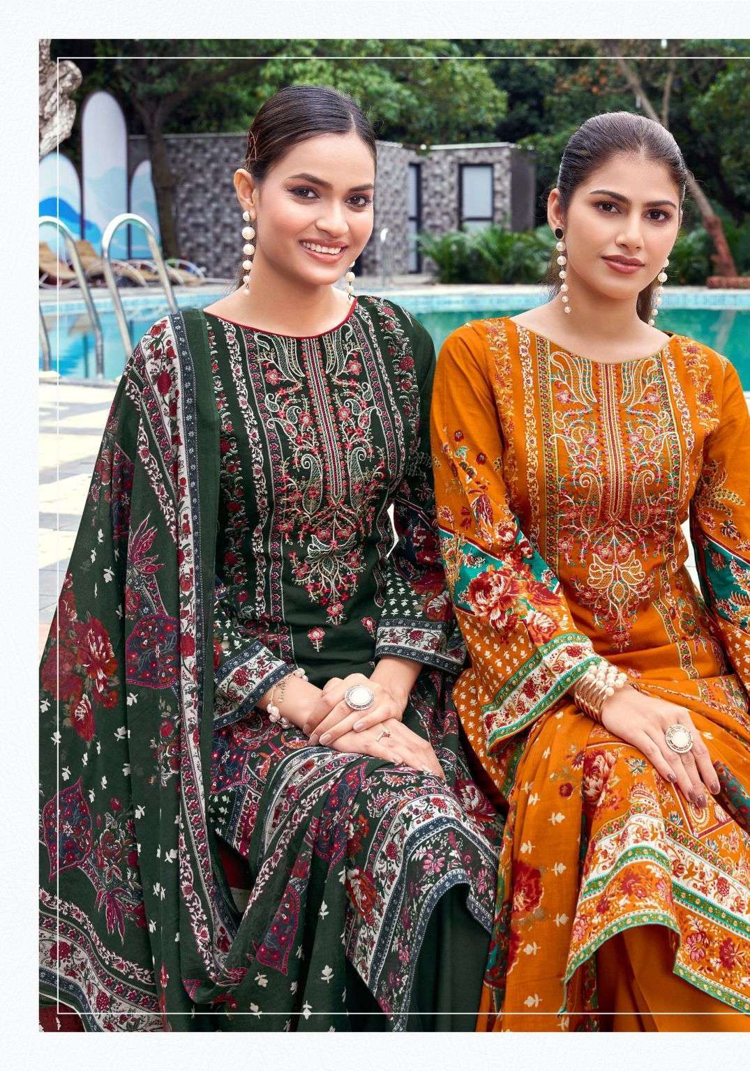 HARSHIT FASHION ZELLBURY CAMRIC COTTON EMBRODERY WORK UNSTITCHED SALWAR KAMEEZ WHOLESALER