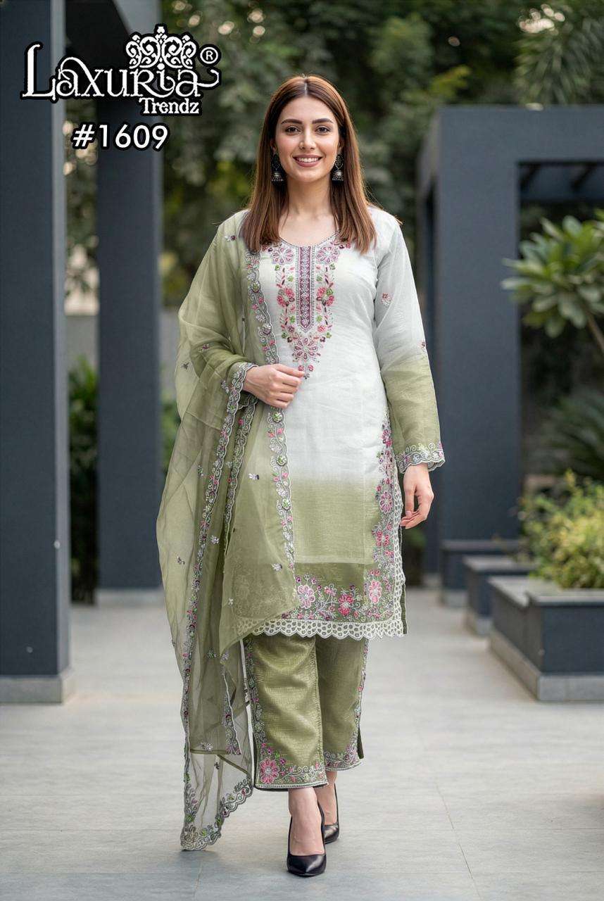 LAXURIA TRENDZ 1609 FANCY PAKISTANI READYMADE KURTI WHOLESALER 