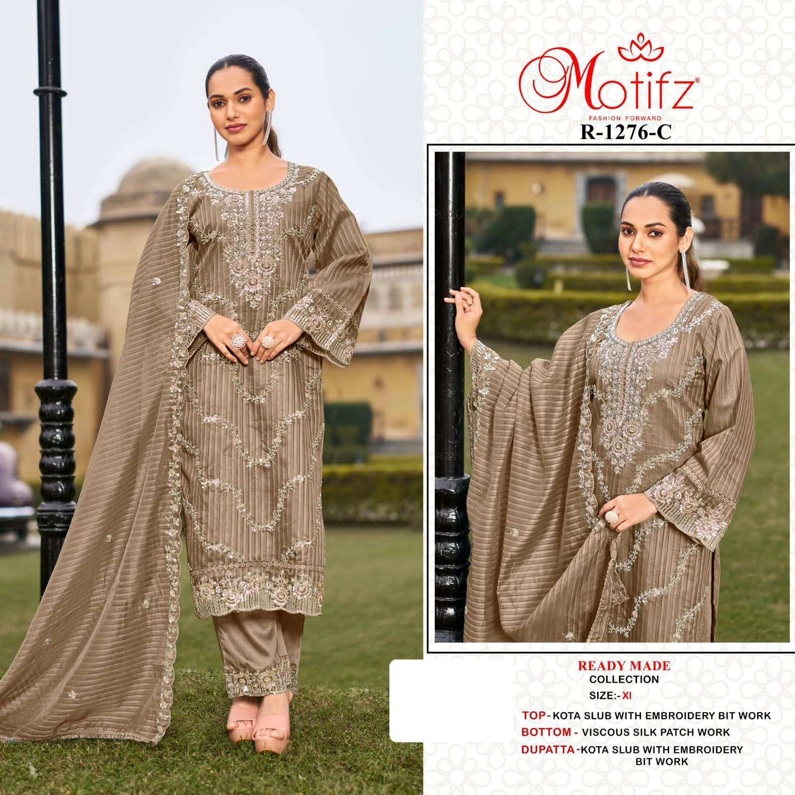 MOTIFZ R 1276 COLOURS DESIGNER READYMADE PAKISTANI SUIT EXPORTER 