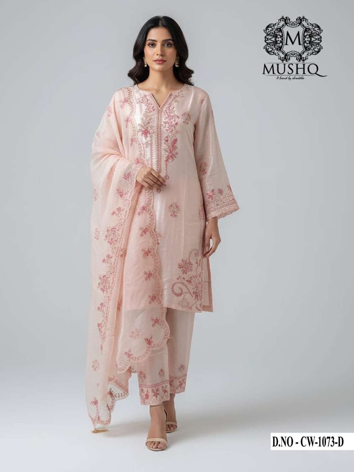 MUSHQ MR 1073 COLOURS ROMAN SILK PARTY WEAR READYMADE PAKISTANI SUIT WHOLESALER