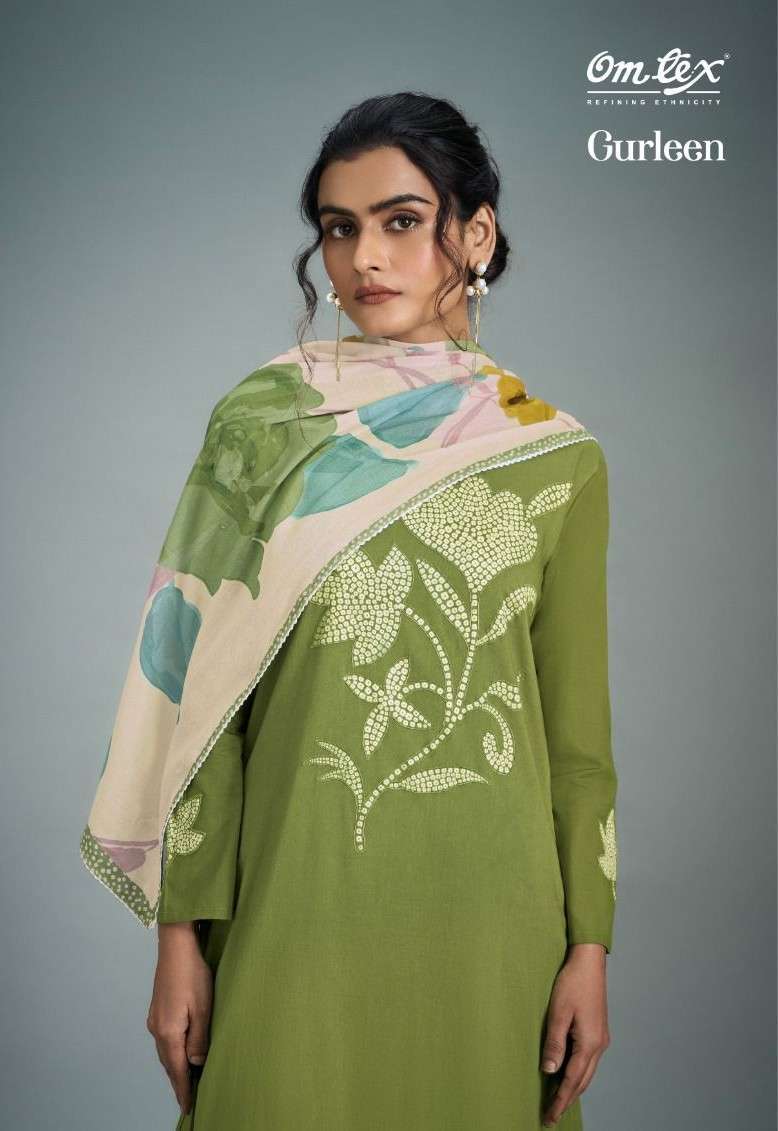 OMTEX GURLEEN LAWN COTTON DIGITAL PRINT WITH HANDWORK SALWAR KAMEEZ 