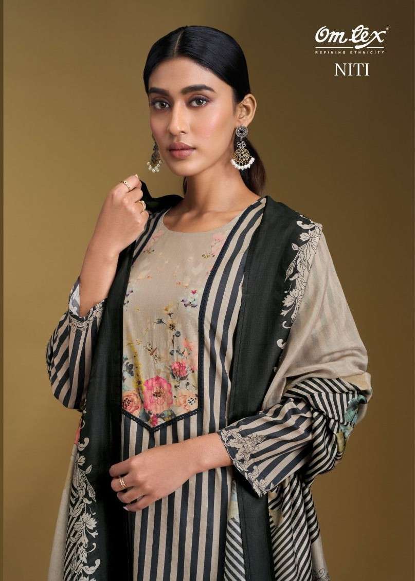 OMTEX NITI LAWN COTTON DIGITAL PRINT WITH HANDWORK SALWAR KAMEEZ 
