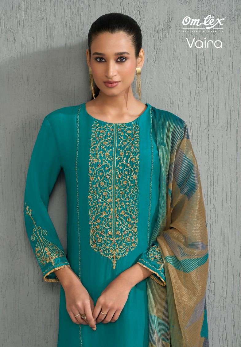 OMTEX VAIRA SILK JACQUARD DESIGNER LADIES SUIT WHOLESALE RATE