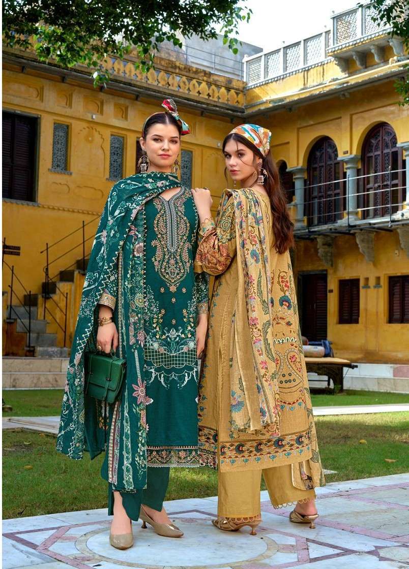 PAKIZA PRINT NAKSH VOL-16 LAWN COTTON KASHMIRI EMBRODERY WORK SALWAR KAMEEZ WHOLESALER