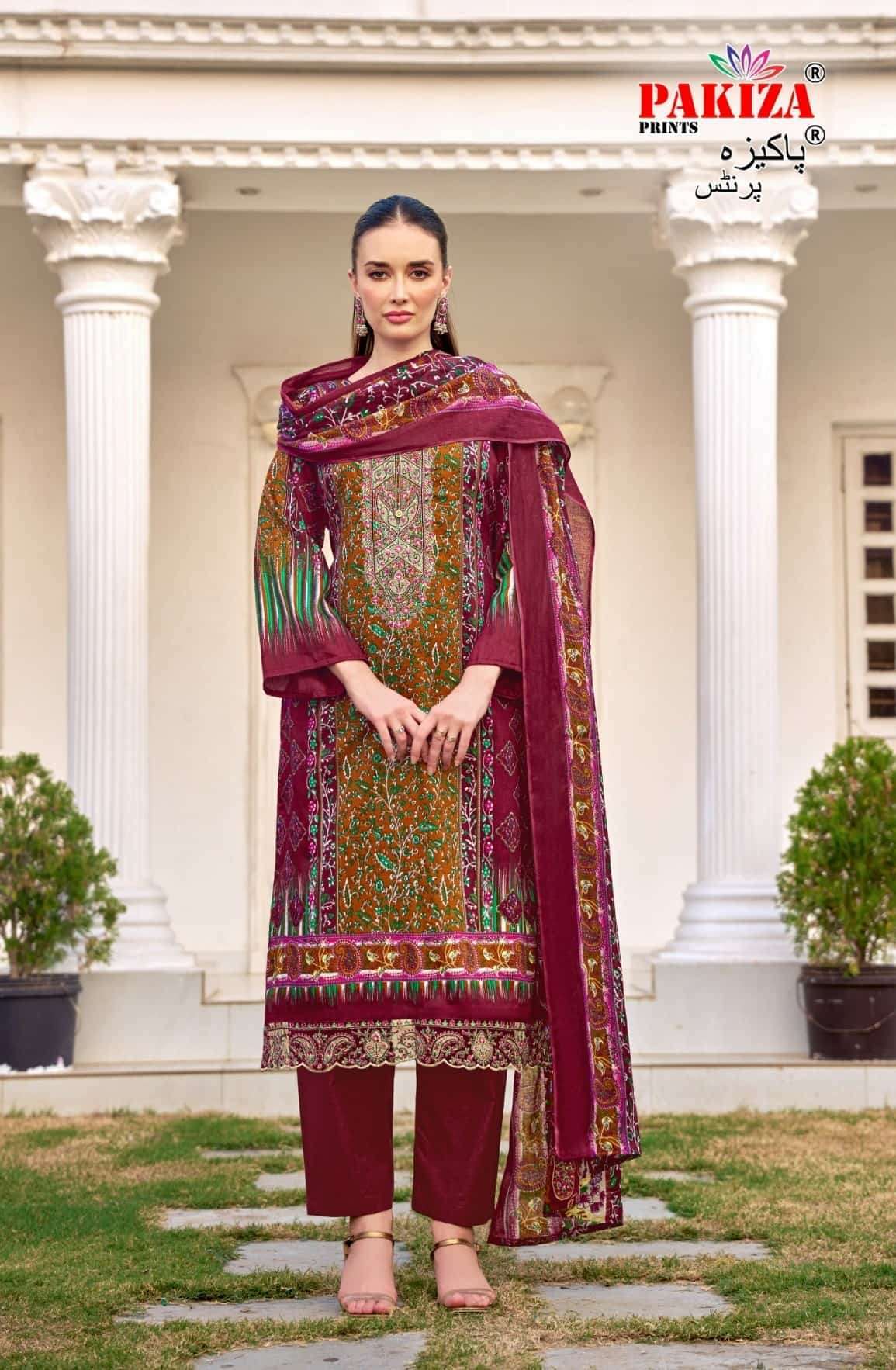 PAKIZA PRINTS FARMAISHA VOL-10 JAM SATIN PRINTED STYLISH SALWAR KAMEEZ CATALOG SUPPLIER  