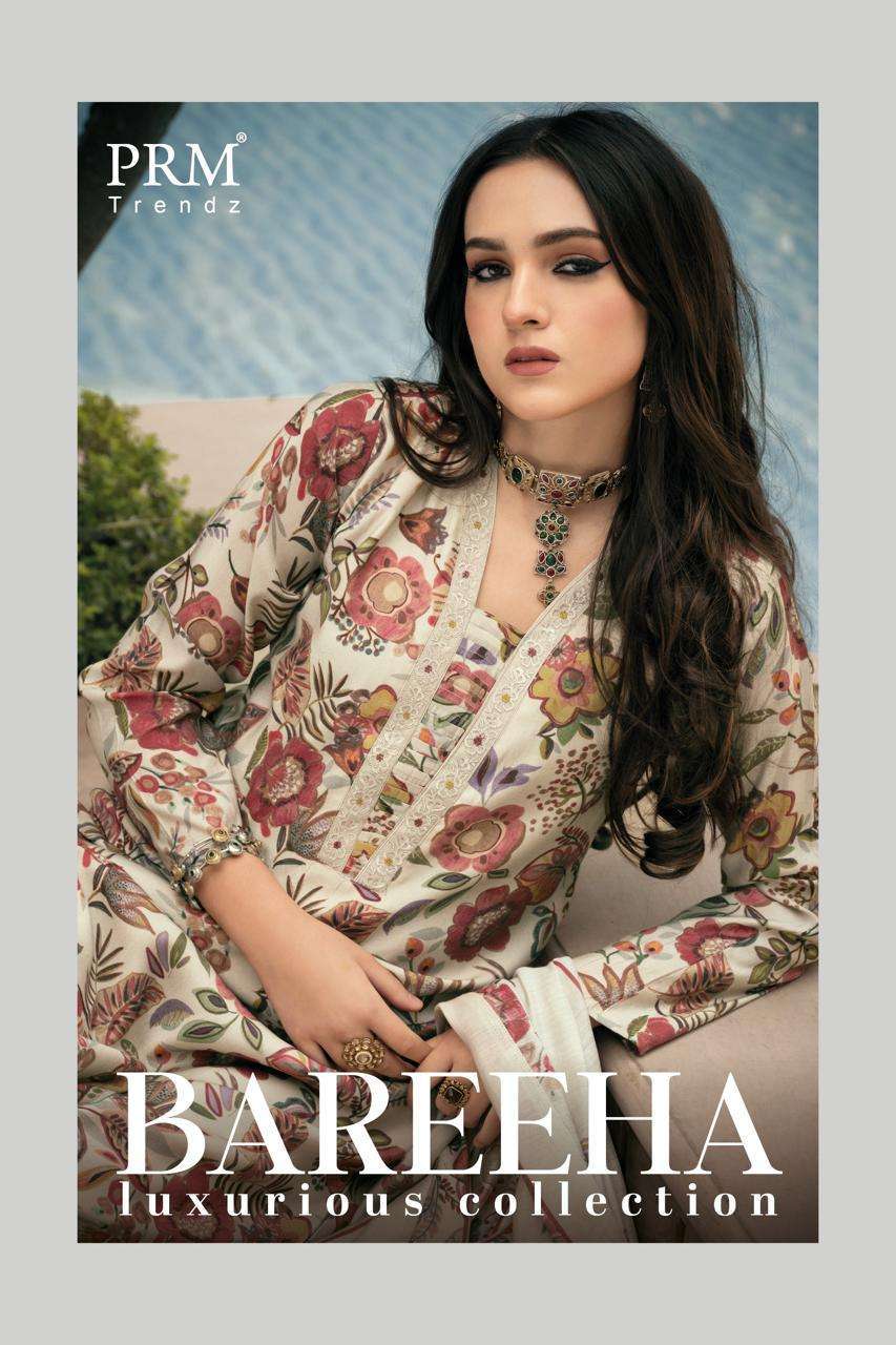 PRM TRENDZ BAREEHA VISCOSE MUSLIN DEGITAL PRINTED SALWAR KAMEEZ CATALOG SUPPLIER 
