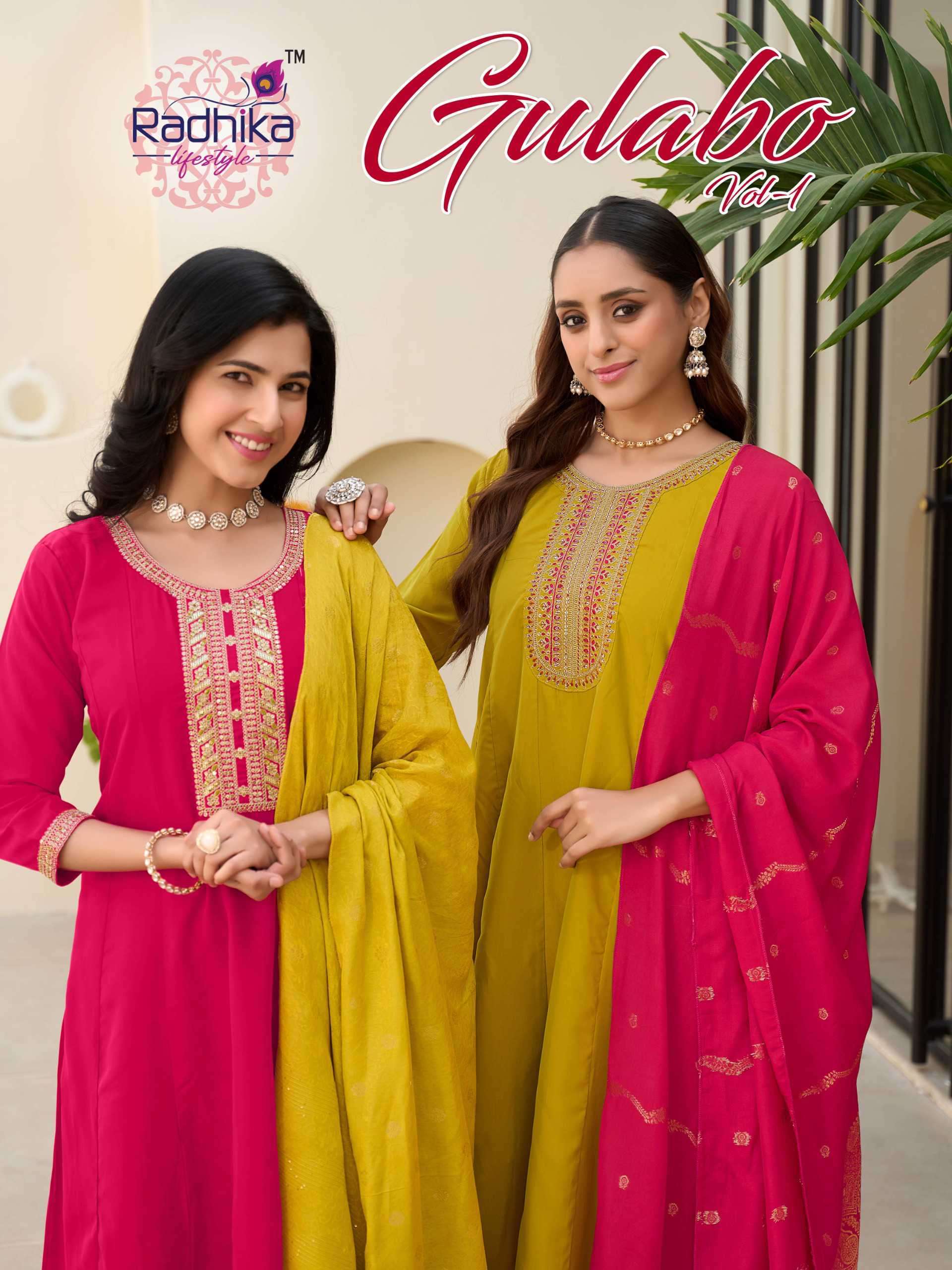 RADHIKA LIFESTYLE GULABO VOL-5 SILK PRINTED DESIGNER KURTI WHOLESALE RATE 