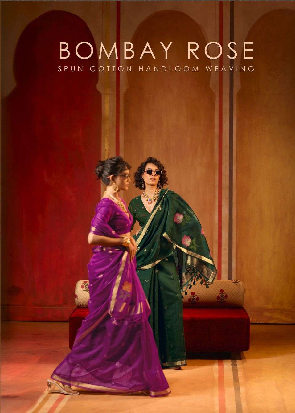 RAJTEX BOMBAY ROSE MUNGA COTTON FANCY SAREE COLLECTION SUPPLIER IN INDIA