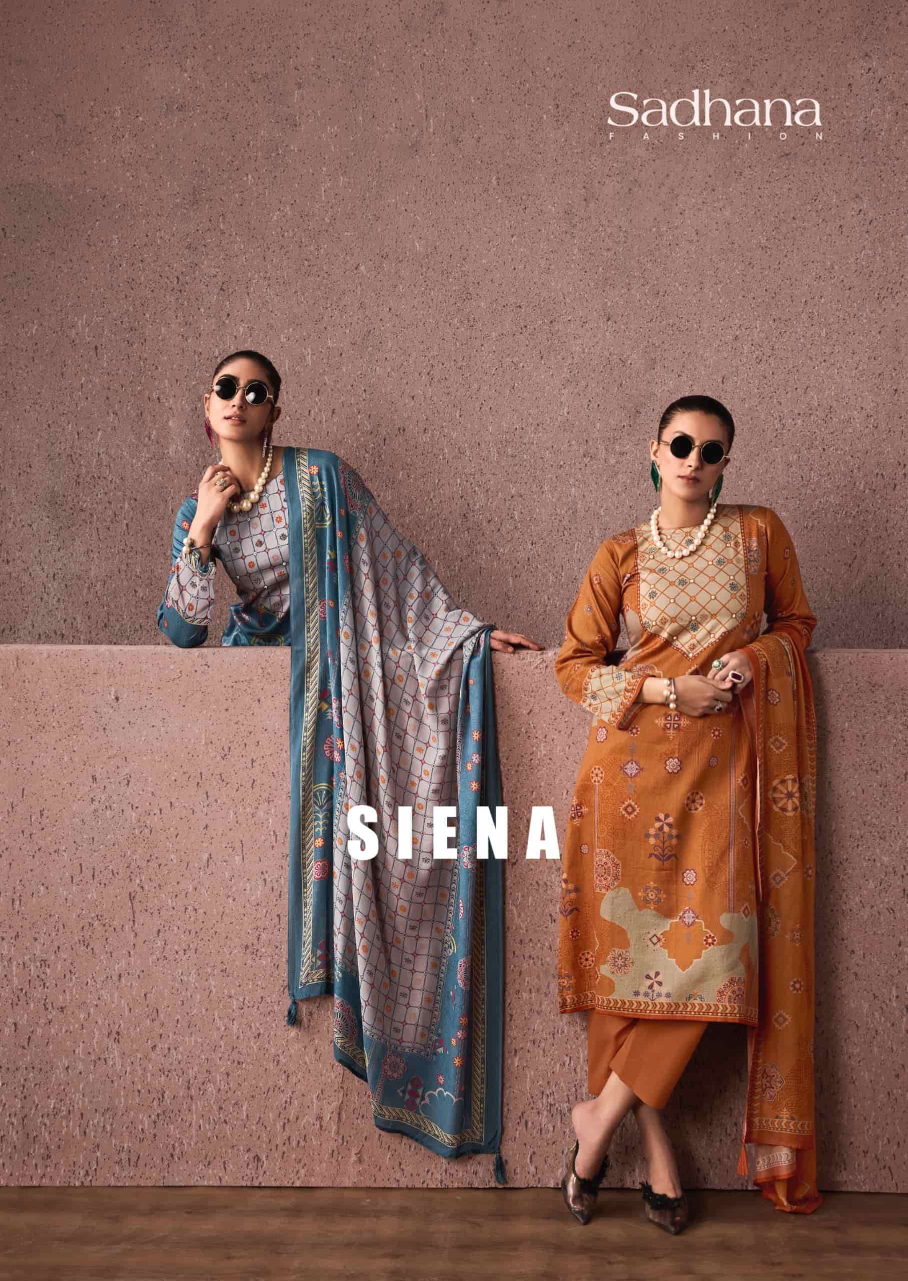 SADHANA  FASHION SIENA JAM COTTON FANCY EMBRODERY WORK UNSTITCHED SALWAR SUIT WHOLESALER