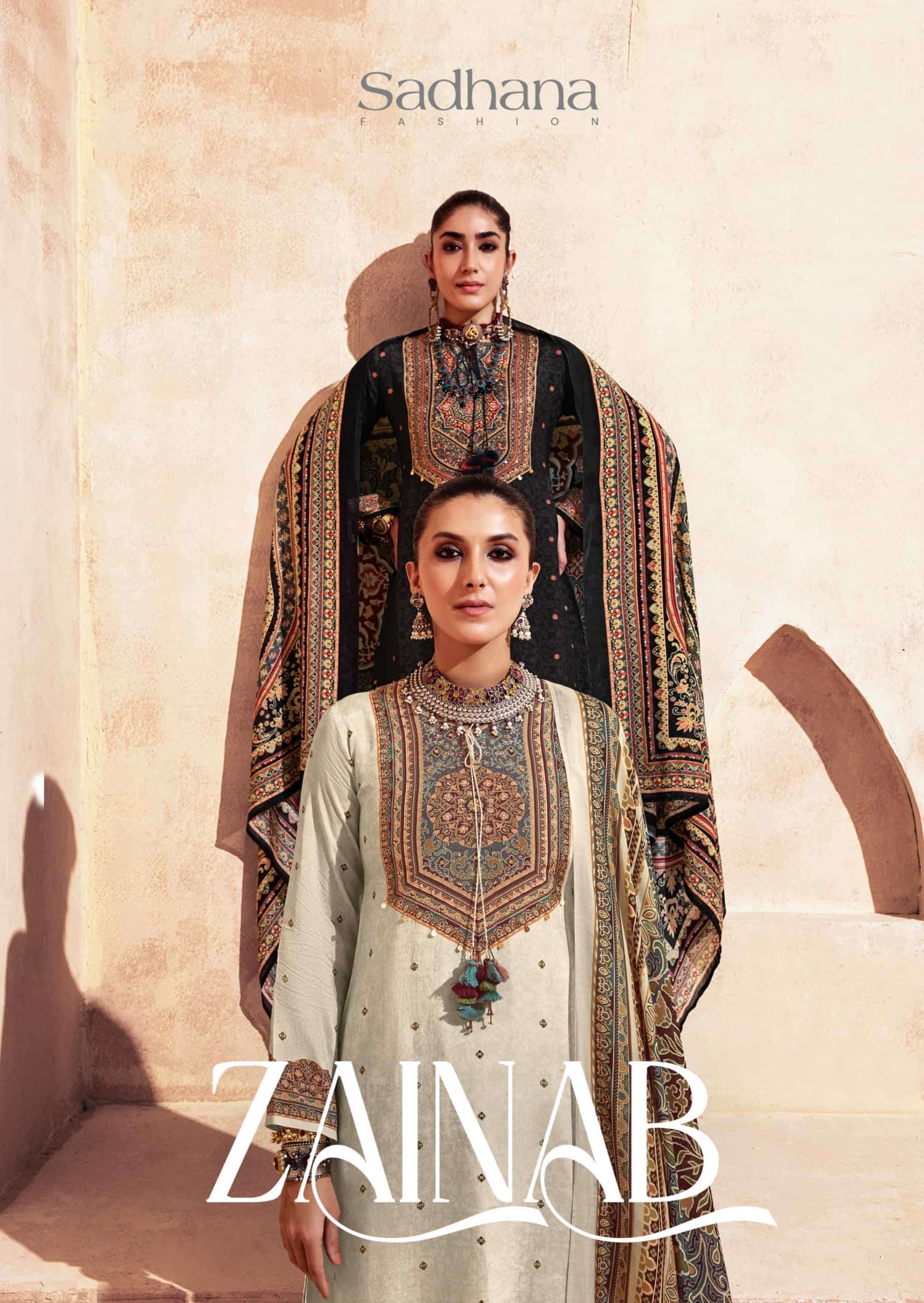 SADHANA FASHION ZAINAB PURE BEMBERG MUSLIN SILK DIGITAL PRINTED SALWAR KAMEEZ WHOLESALE RATE