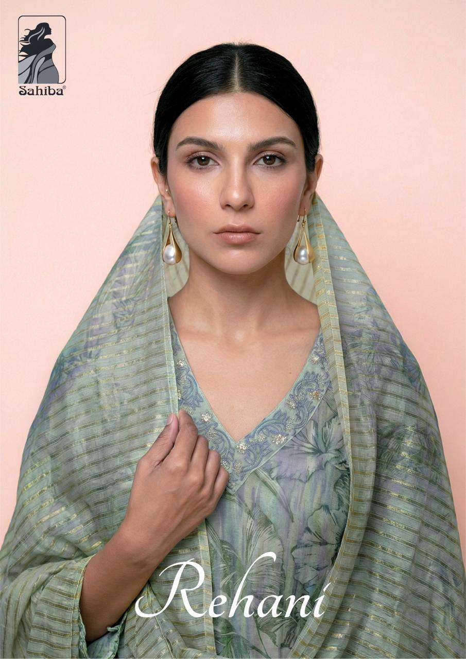 SAHIBA REHANI PURE BEMBERG MUSLIN SILK DESIGNER SALWAR KAMEEZ SUPPLIER  