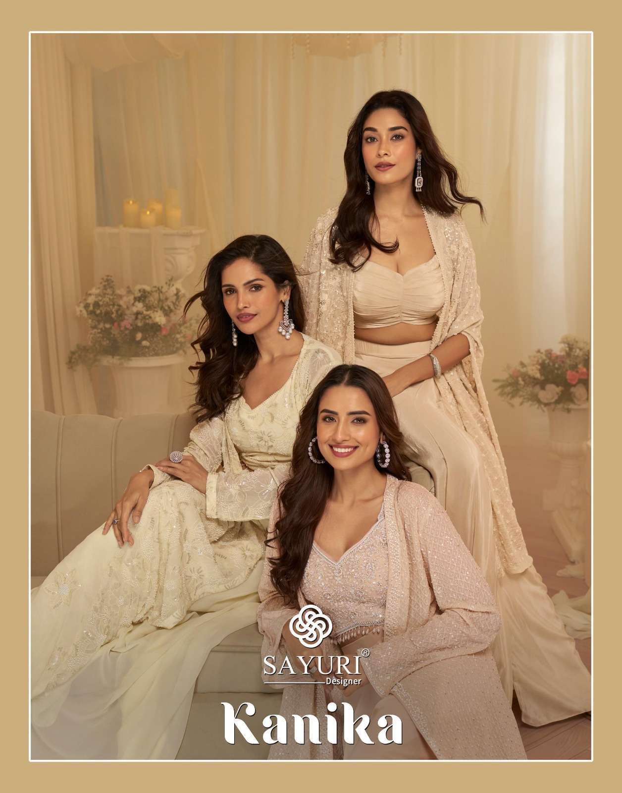 SAYURI DESIGNER KANIKA REAL GEORGETTE EMBRODERY WORK PARTYWEAR SUIT WHOLESALER 