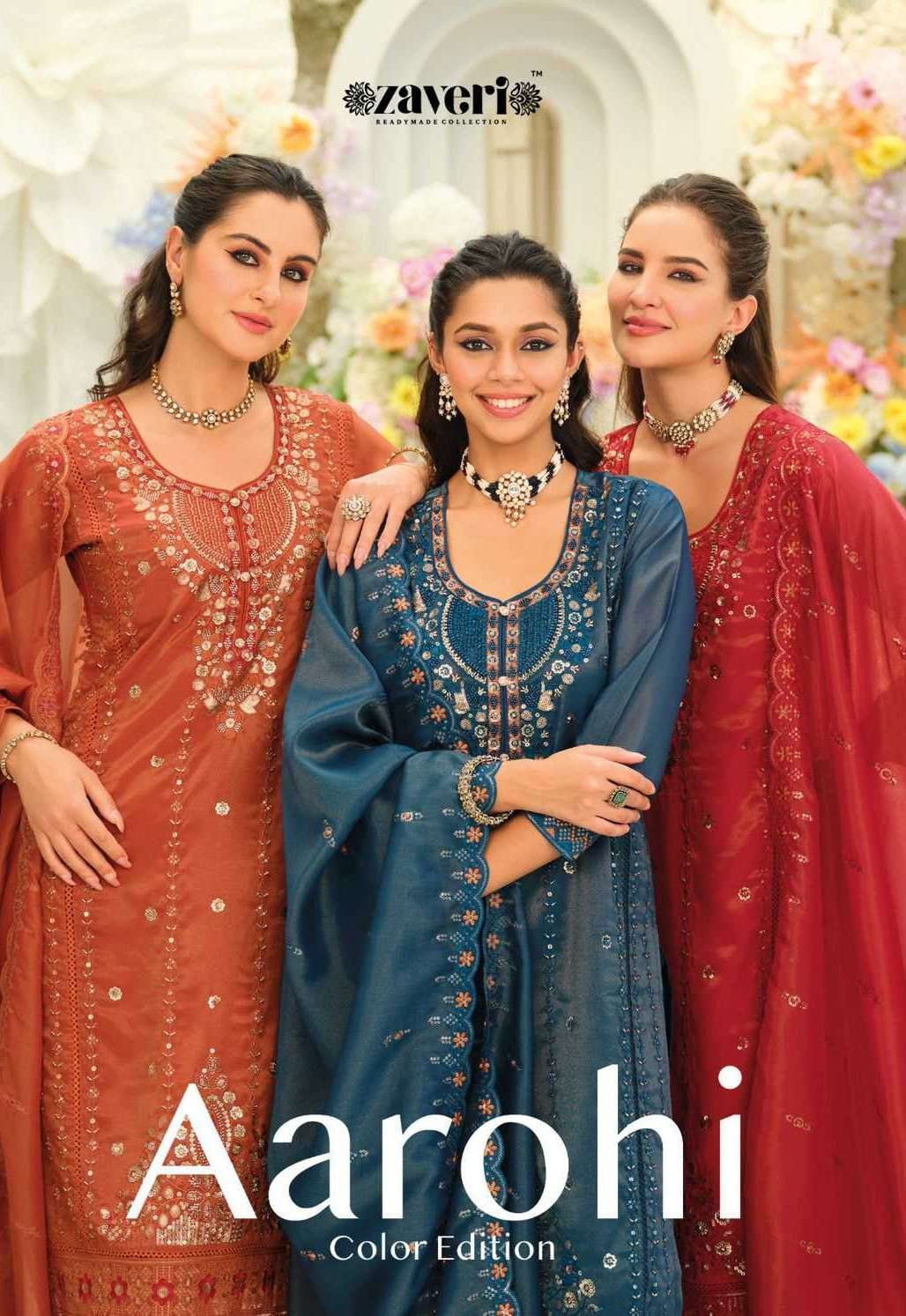 EBA LIFESTYLE AAROHI SIMAR EMBRODERY WORK DESIGNER PARTYWEAR READYMADE SUIT SUPPLIER 