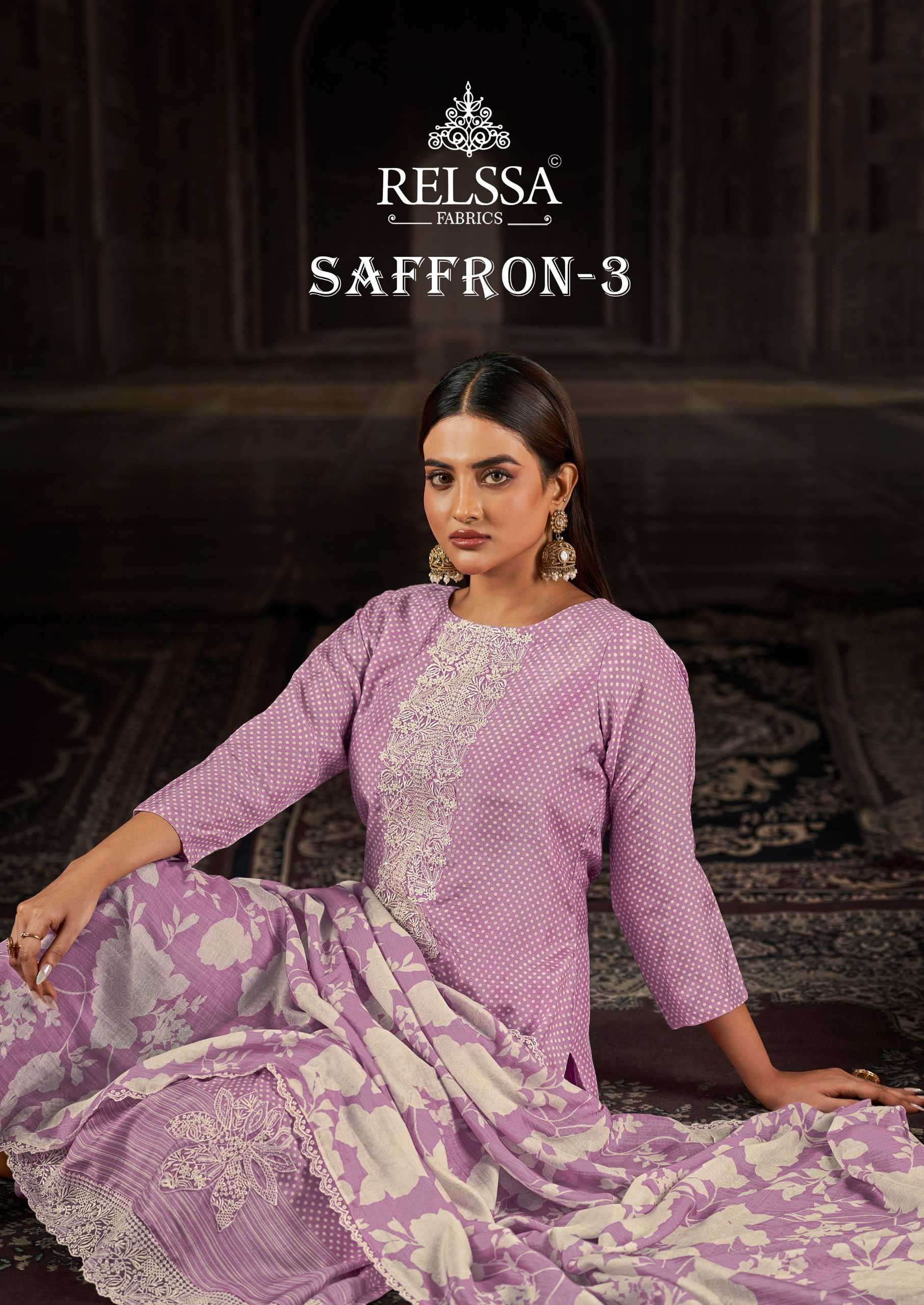 RELSSA FABRICS SAFFRON VOL-3 MODAL SILK DESIGNER SALWAR KAMEEZ CATALOG SUPPLIER 