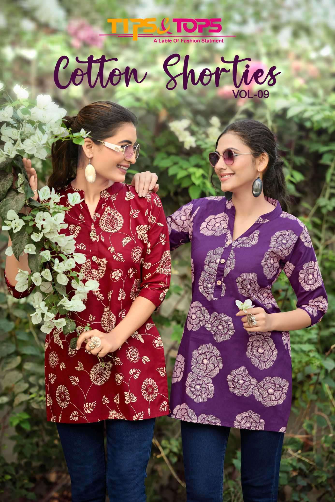 TIPS AND TOPS COTTON SHORTIES VOL 9 RAYON PRINTED SHORT TOPS SUPPLIER