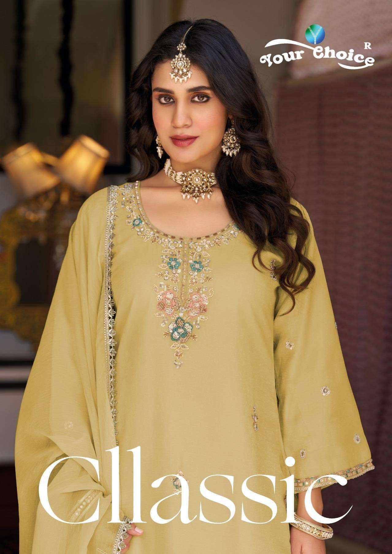 YOUR CHOICE CLASSIC 1001-1003 HEAVY EMBRODERY WORK PARTY WEAR SUIT EXPORTER 