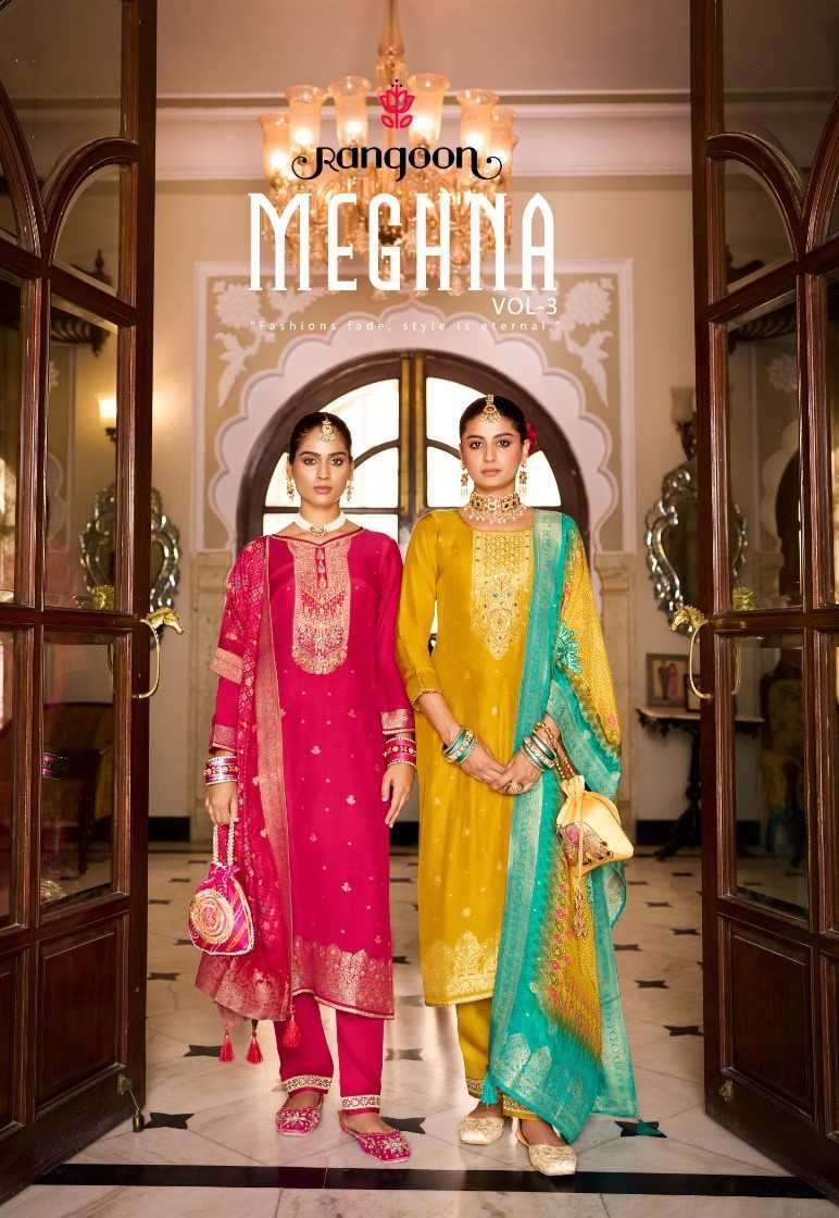 RANGOON MEHAN VOL-3 9031-9034 SERIES JACQUARD WITH KHALTI WORK READY MADE SALWAR KAMEEZ WHOLESALE PRICE