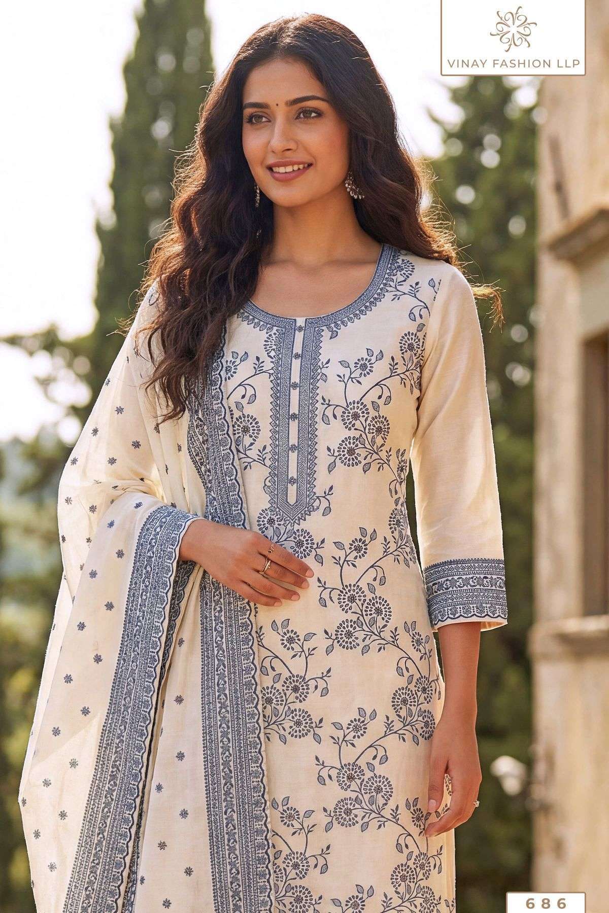 VINAY FASHION 684 COTTON PARTY WEAR DESIGNER SALWAR KAMEEZ WHOLESALE SURAT  