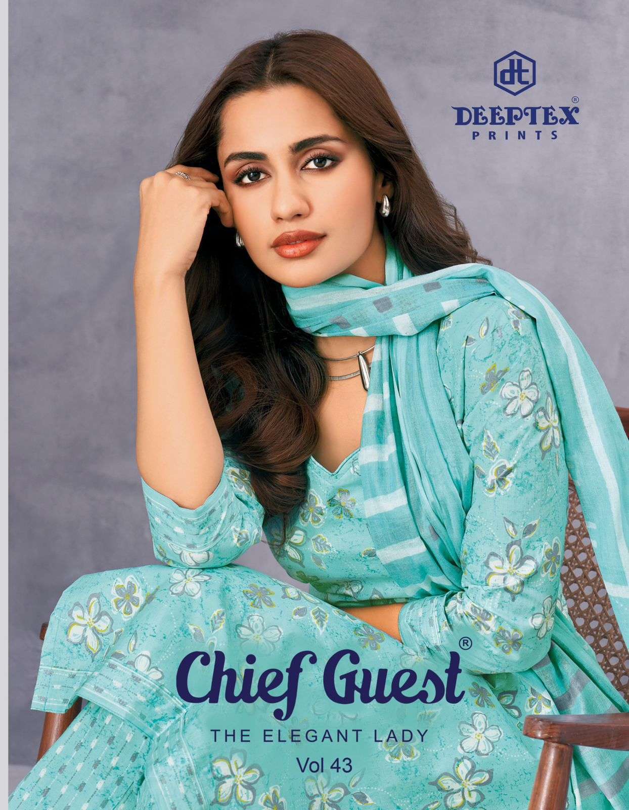 DEEPTEX CHIEF GUEST VOL 43  SERISE SUMMER WEAR COTTON PRINTED DRESS MATERIAL WHOLESALE RATE 
