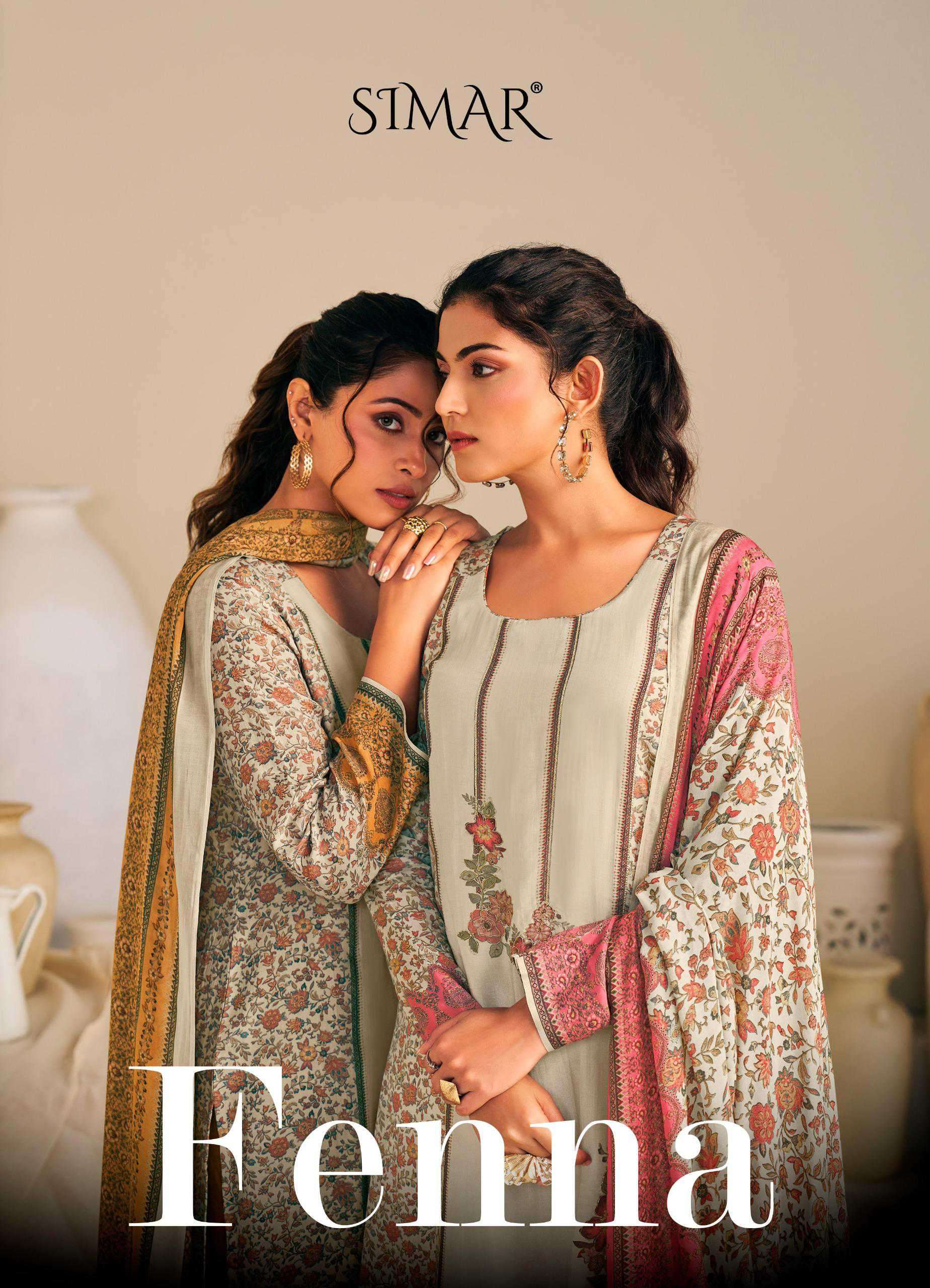 GLOSSY SIMAR FENNA VISCOSE DIGITAL PRINT WITH HAND WORK SALWAR KAMEEZ WHOLESALE PRICE SURAT 