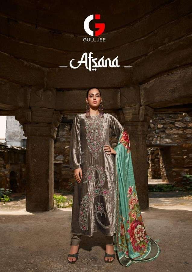 GULL JEE AFSANA TREDITIONAL WEAR VELVET DESIGNER DRESS CATALOG SUPPLIERS  