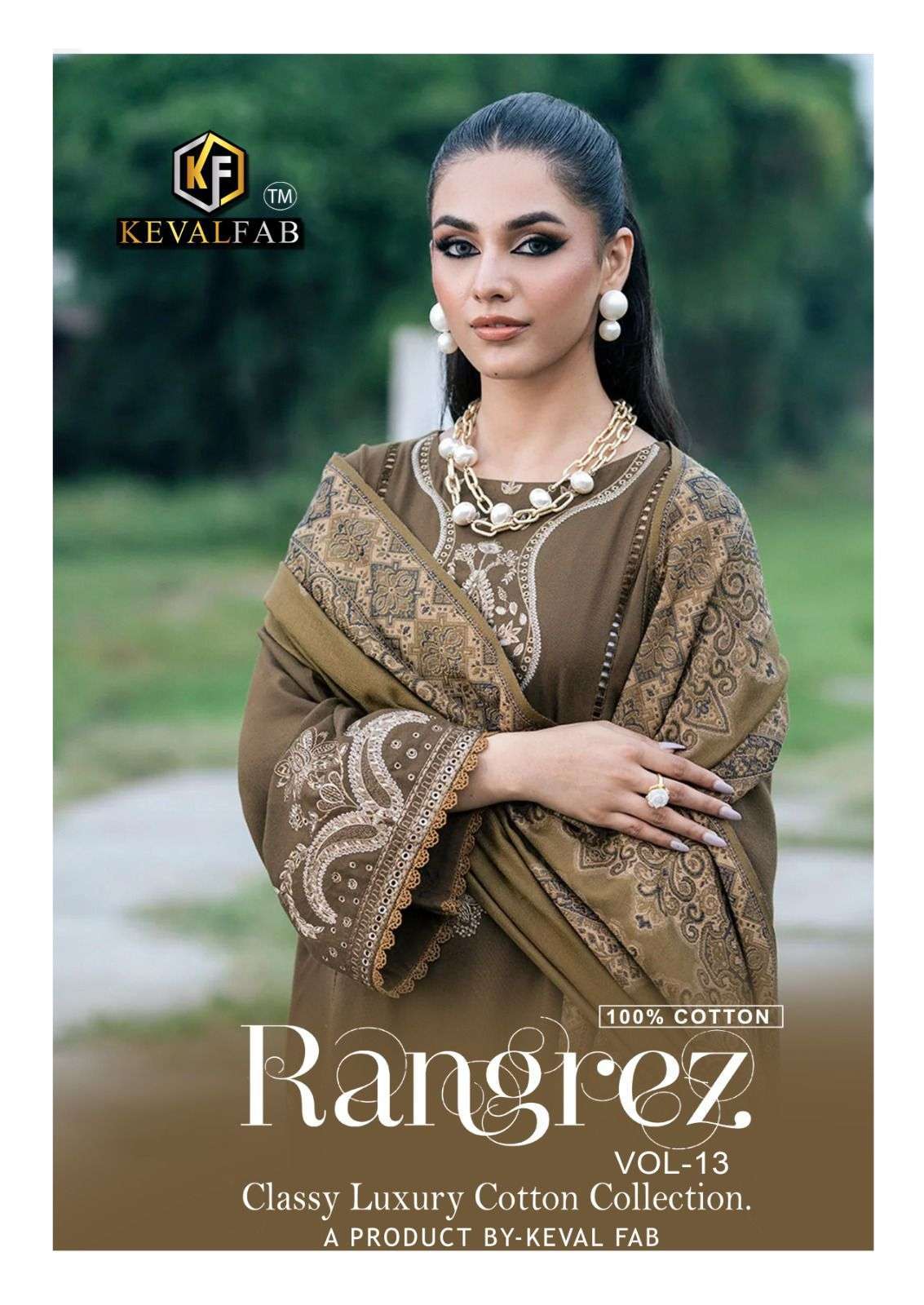 KEVAL FAB RANGREZ VOL- 13 PURE HEAVY COTTON PRINTED PAKISTANI SUIT WHOLESALER 