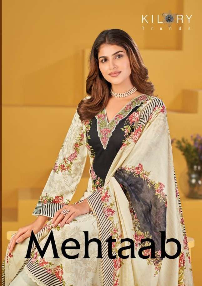 KILORY TRENDZ MEHTAAB LAWN COTTON DIGITAL PRINT WITH FANCY EMBROIDERY SALWAR KAMEEZ WHOLESALE PRICE 