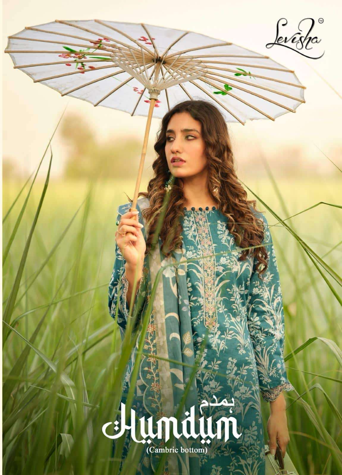 LEVISHA HUMDUM COTTON PAKISTANI STYLE COTTON SUIT CATALOG SUPPLIERS 
